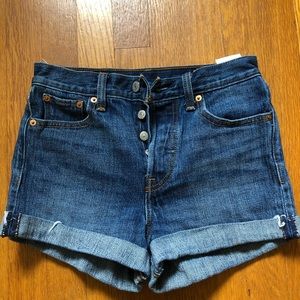 Levi’s White Cone Denim 501 Shorts